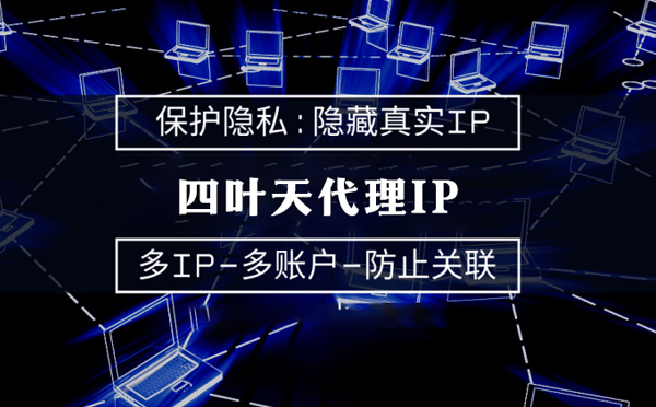 【庆阳代理IP】代理服务器的类型有哪些？四叶天代理IP怎么样